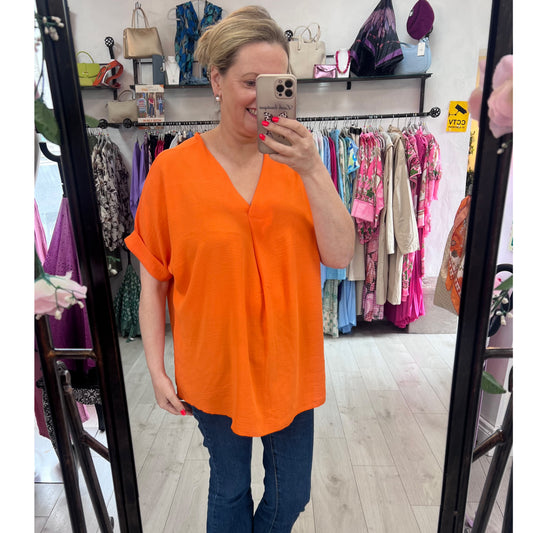 Olivia Orange Top (Fits 10-18)
