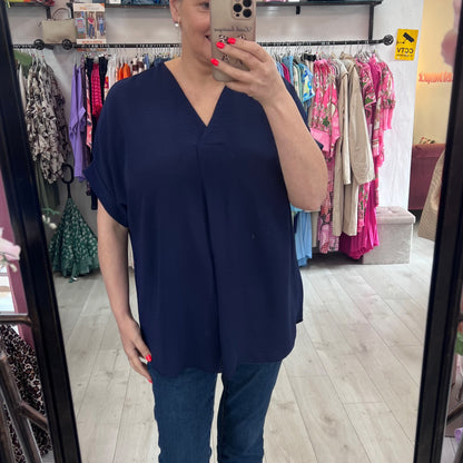 Olivia Navy Top (Fits 10-18)