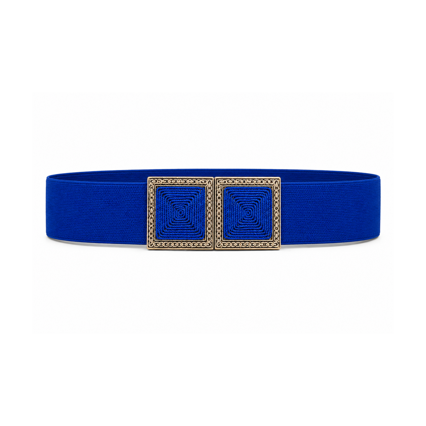 Cobalt Blue & Gold Stretch Belt