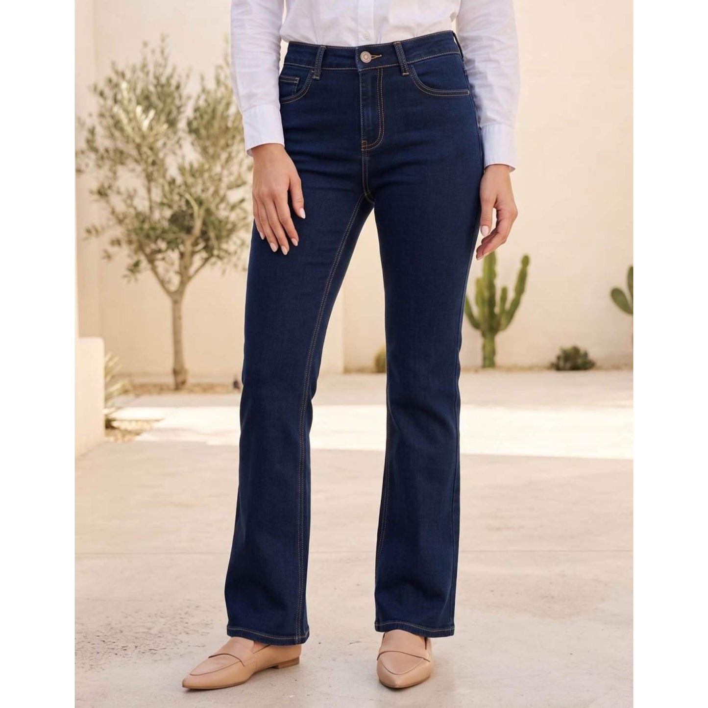 Bootcut Dark Blue Denim Jeans (PRE-ORDER)