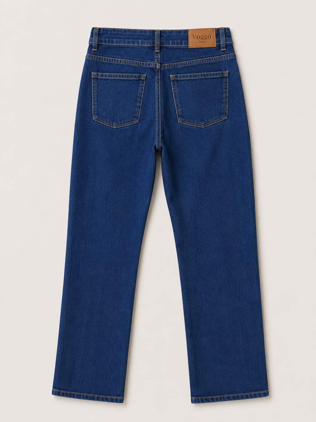 Margo Dark Denim Blue Straight Leg Jeans Pocket Front