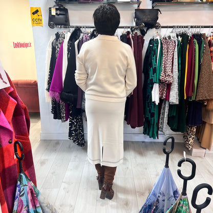 Azara Winter White & Black Knit Co-Ord