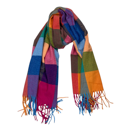 Checked Multicoloured Rectangular Scarf