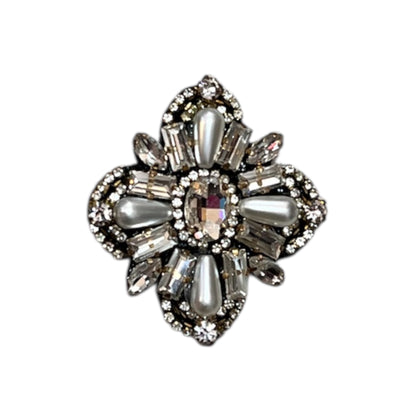 Vintage Style Brooch Pearls & Silver Jewel