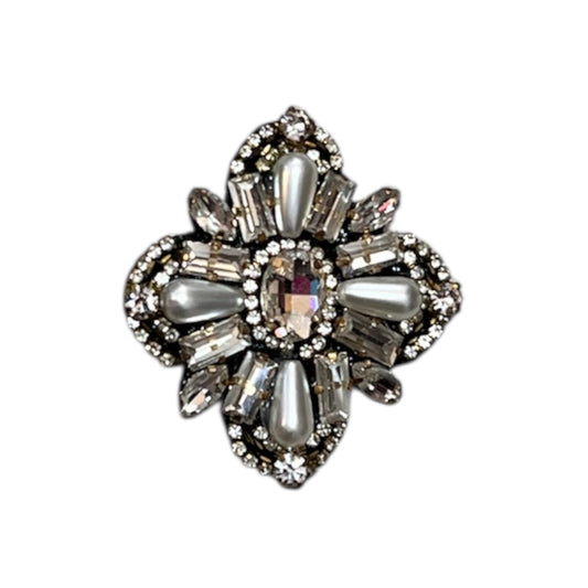 Vintage Style Brooch Pearls & Silver Jewel