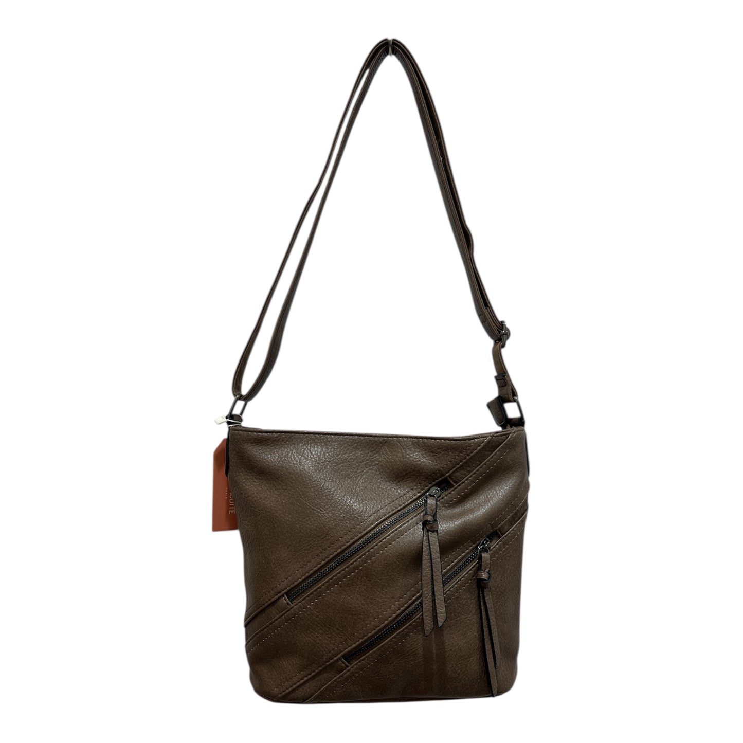 Crossbody Leatherette Bag Mocha