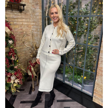 Azara Winter White & Black Knit Co-Ord