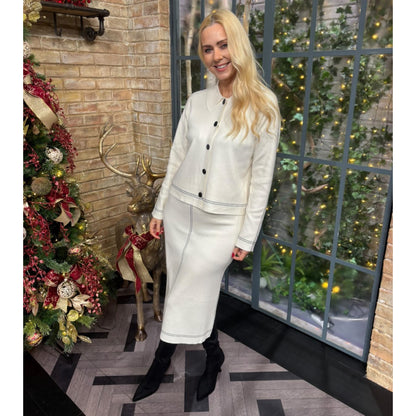 Azara Winter White & Black Knit Co-Ord