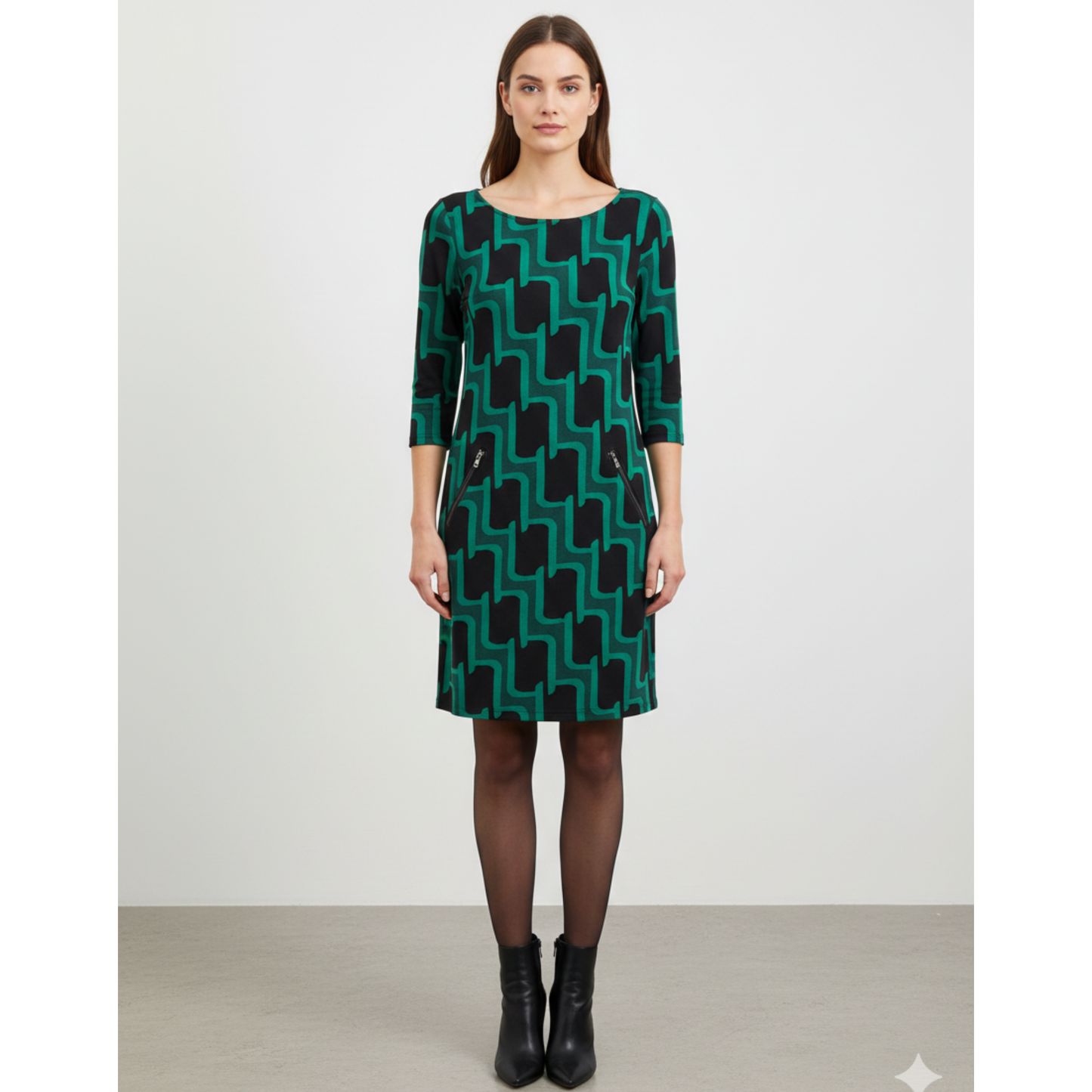 Vikki Green & Black Tunic Dress