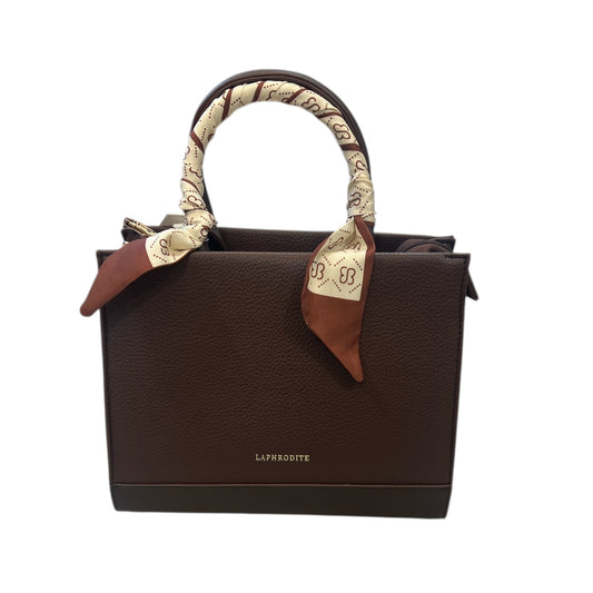 Brown Leatherette Tote Handband