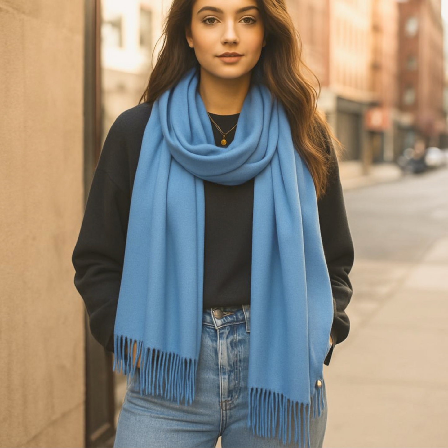 Plain Cashmere Mix Pashminas (11 Colours)