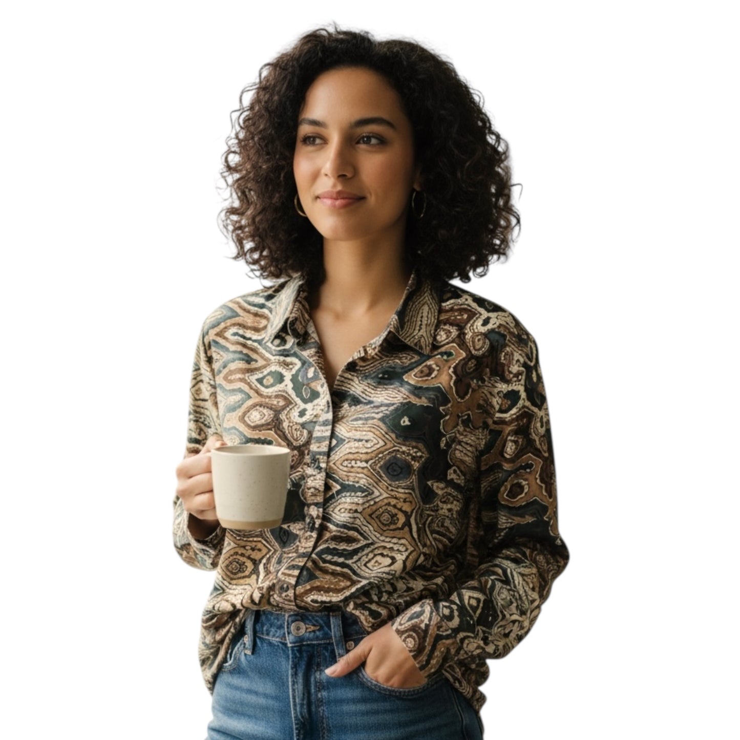 Esme Multicoloured Shirt Green/Grey