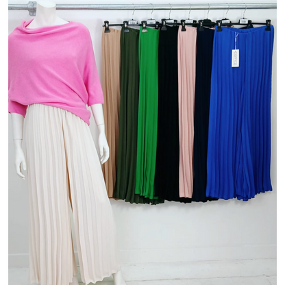 Petra Pleated Elasticated Palazzos (4Colours)