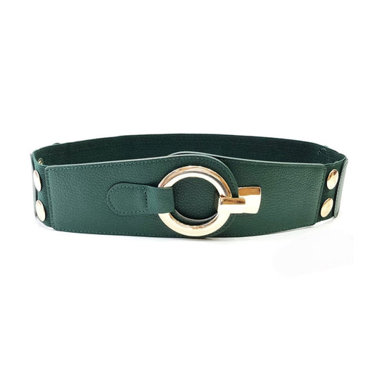 Green & Gold Elasticated Wide Belt
