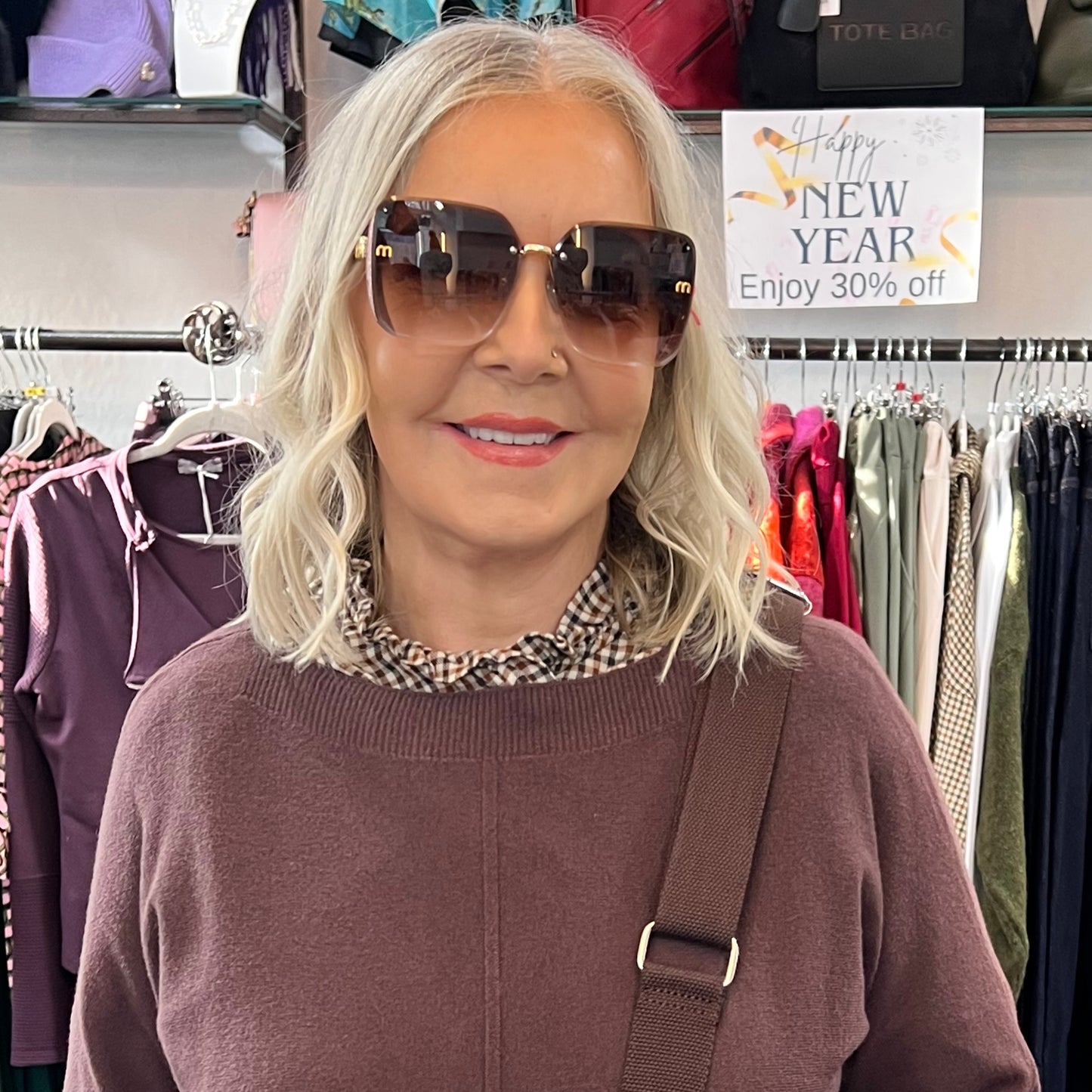 Brown Oversized Sunglasses