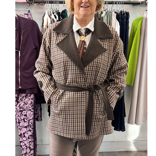 Cassie Checked Jacket Belted