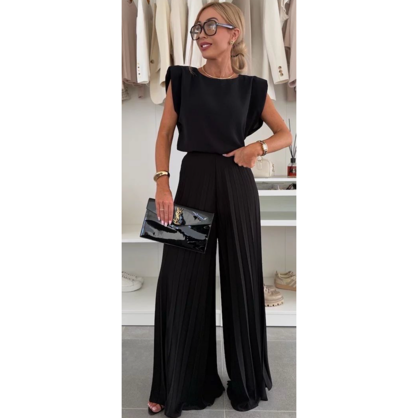 Petra Pleated Elasticated Palazzos (4Colours)