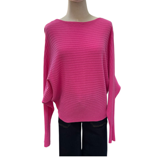 Gloria Ribbed Batwing Jumper Pink