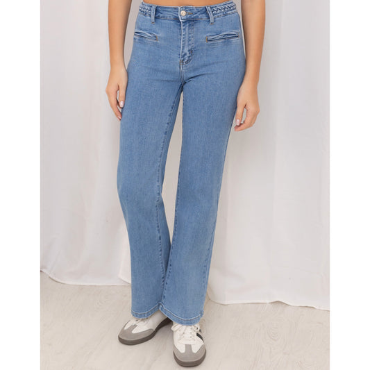 Lucy Light Blue Denim Straight Leg Jeans