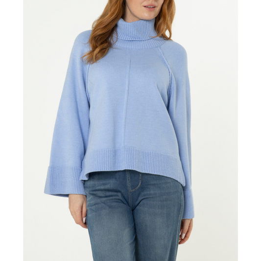 Zeta Polo Neck Jumper Powder Blue