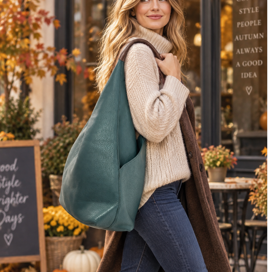 Teal Slouch Shoulder Bag