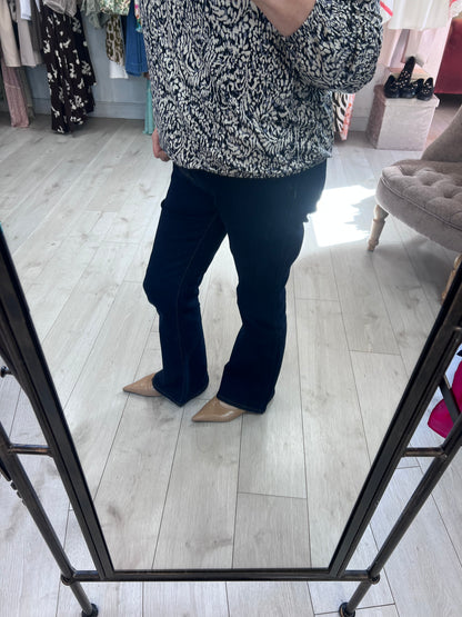 Bootcut Dark Blue Denim Jeans