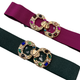 Polly Elasticated Belt Gold Jewelled Buckle