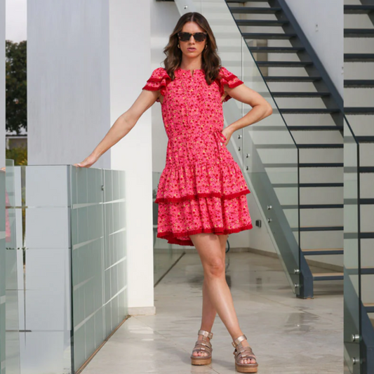 RANT & RAVE Floral Dress Pink
