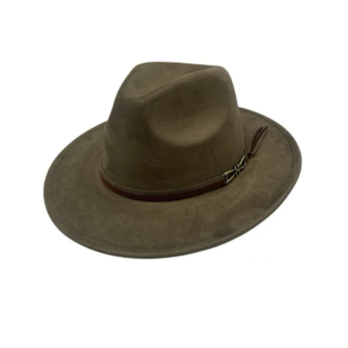 Khaki Fedora Buckle Trim
