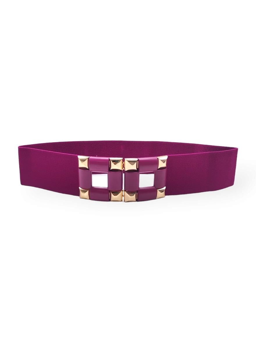Magenta & Gold Elasticated Belt