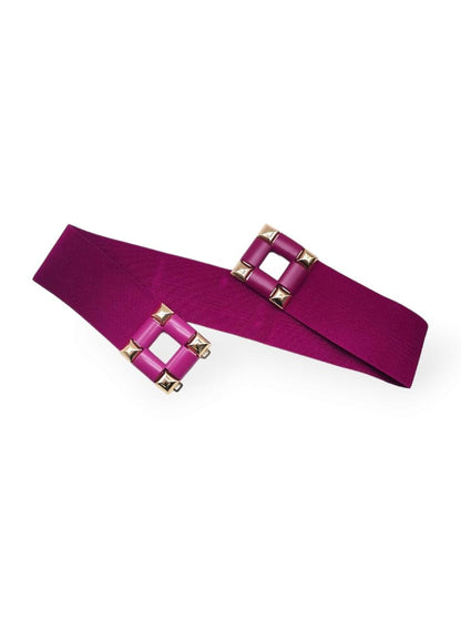 Magenta & Gold Elasticated Belt