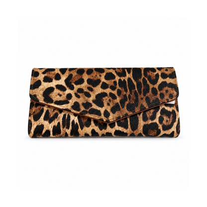 Leopard Print Purse Camel/Black