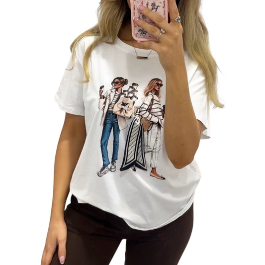 Lorna White Graphic Fashion T-Shirt