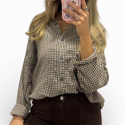 Cara Gingham Relaxed Checked Buttoned Shirt