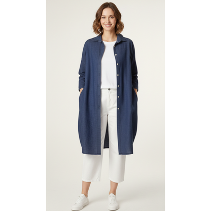 Sadie Dark Denim Shirt Dress