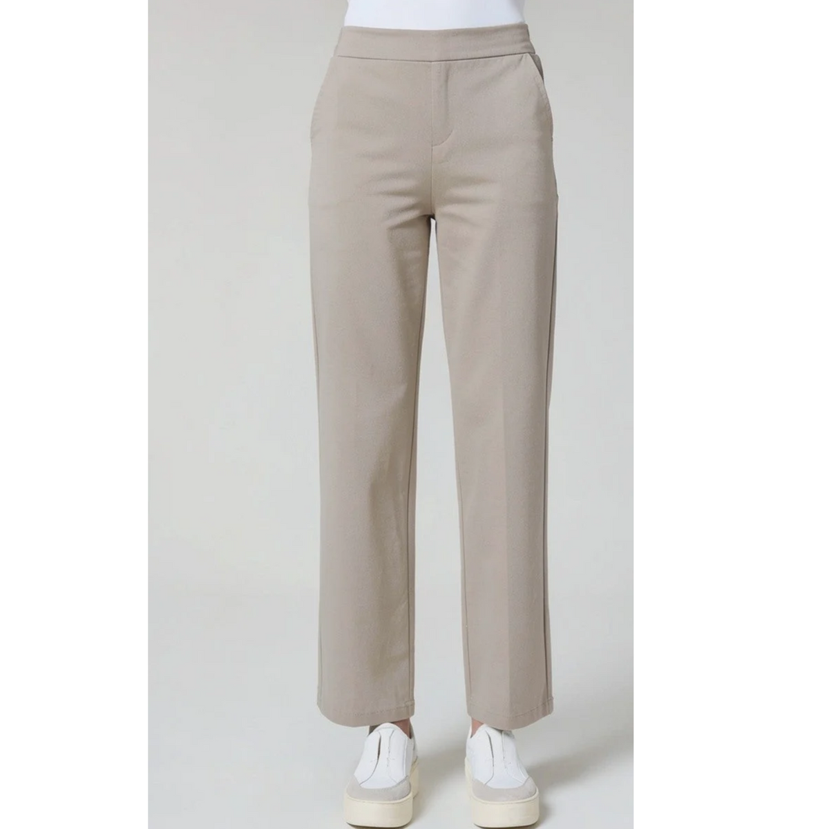 DECK Straight Leg Trousers Taupe