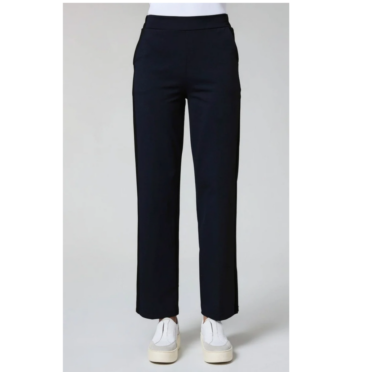 DECK Straight Leg Trousers Black