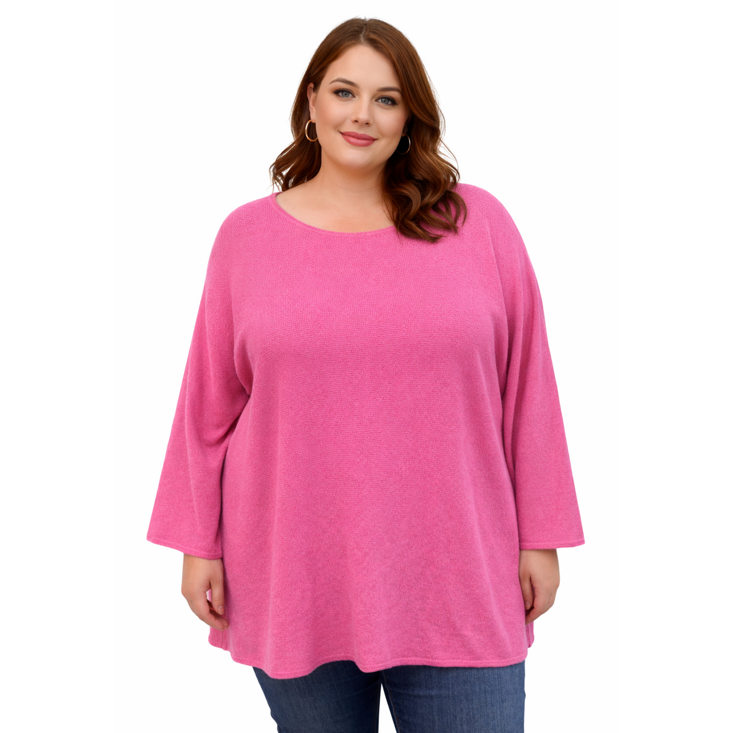 Pink Soft Knit Oversized Jumper