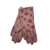 Dusty Pink Suedette Gloves Swirls Design
