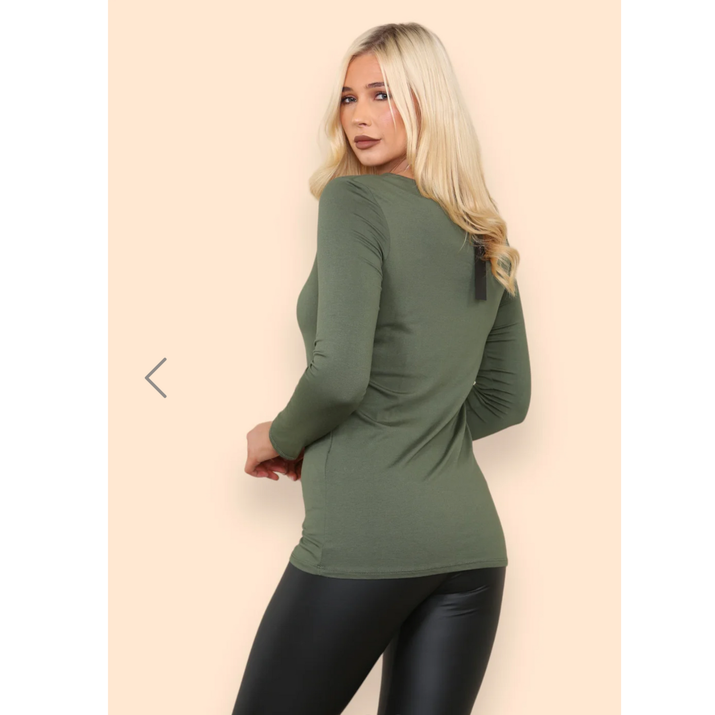 Basic Stretch Top With Sleeves