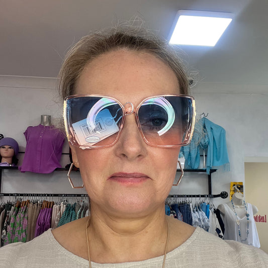 Dusty Pink Oversized Sunglasses