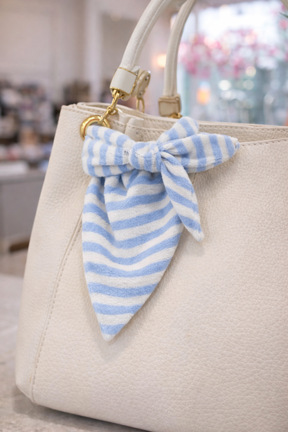 Blue & Cream Stripe Petite Triangle Scarf