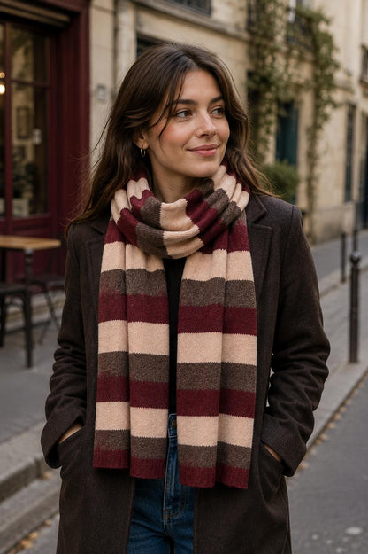Striped Knit Scarf (4 COLOURS)