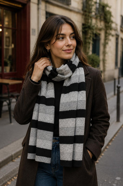 Striped Knit Scarf (4 COLOURS)