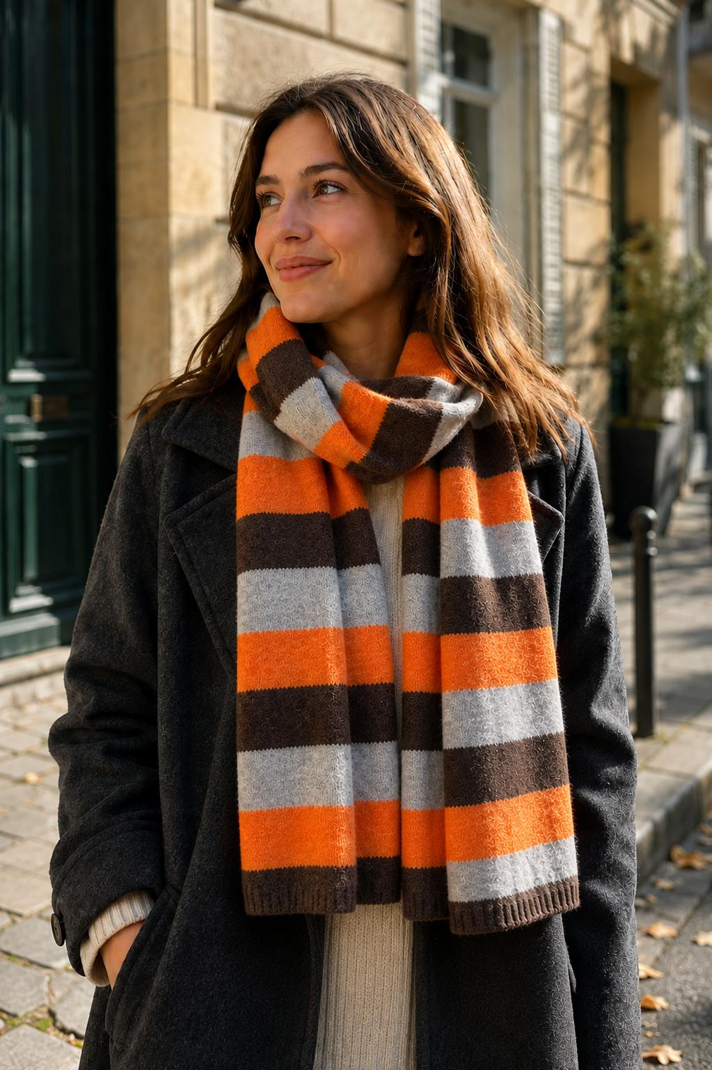 Striped Knit Scarf (4 COLOURS)