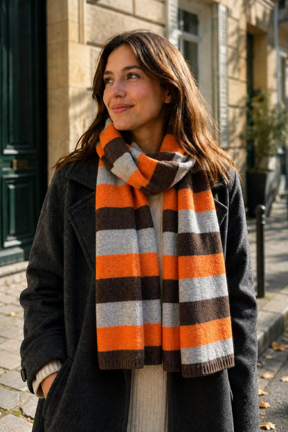 Striped Knit Scarf (4 COLOURS)