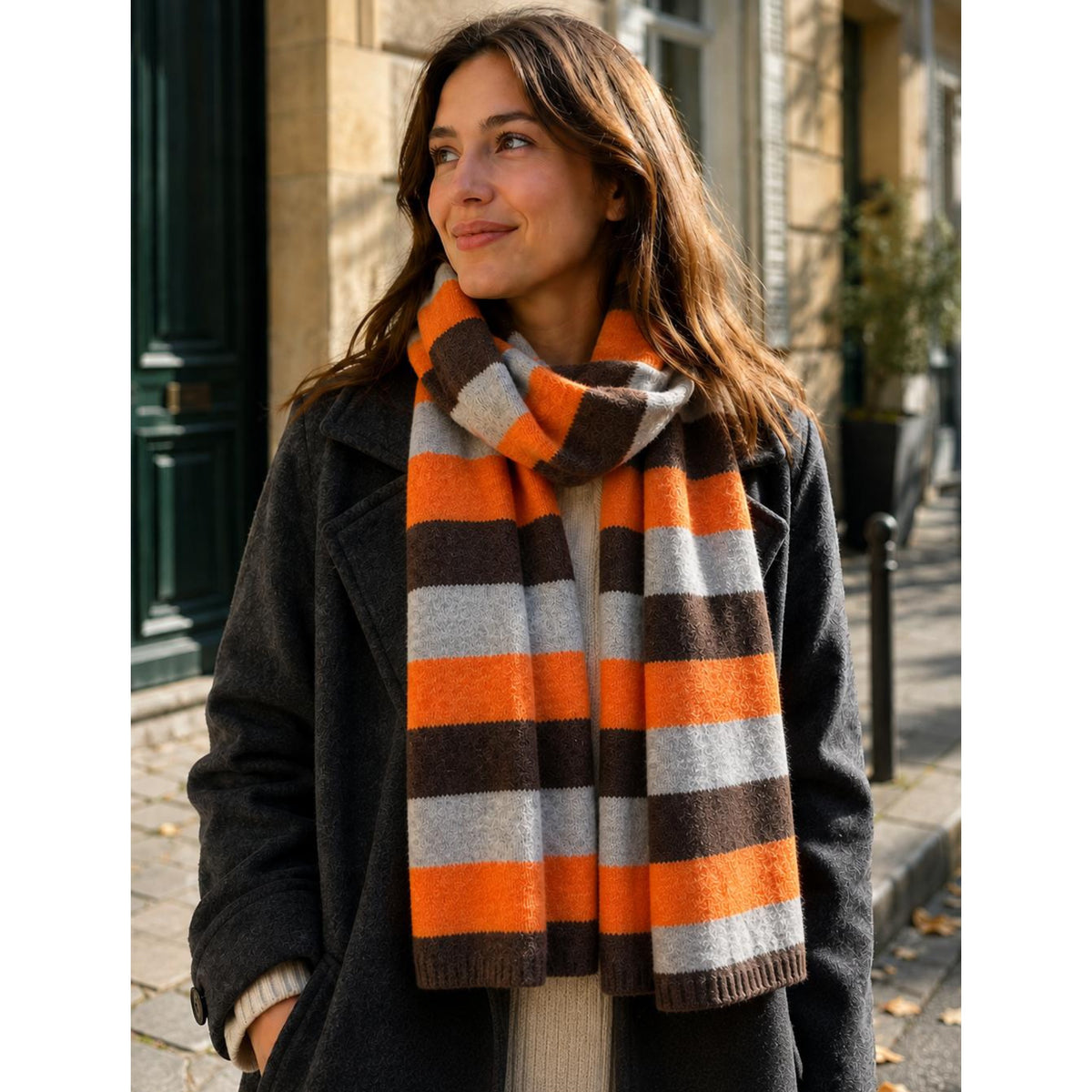 Striped Knit Scarf (4 COLOURS)