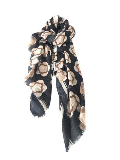 Floral Motif Scarf Gold Lurex Speckles (2 Colours)
