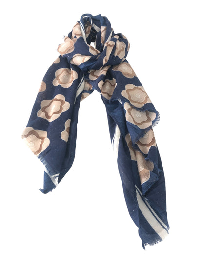 Floral Motif Scarf Gold Lurex Speckles (2 Colours)