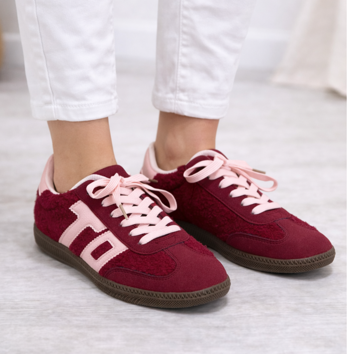 Bordeaux Boucle Contrast Trainers